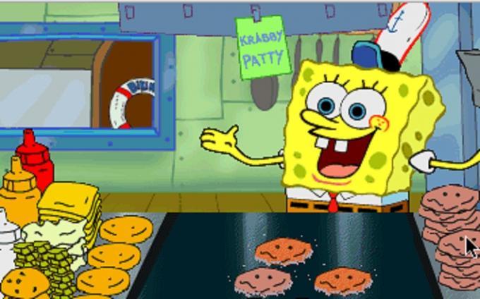 spongebob patty flipping game